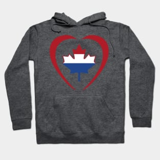 Dutch Canadian Multinational Patriot Flag Series (Heart) Hoodie